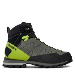 Trekkingi Dolomite. Zielone botki męskie Dolomite, bez wzorów, z gore-texu, sportowe, bez obcasa, bez zapięcia. Za 939.99 zł.
