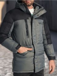 Kurtka puffer - szary. Szare kurtki męskie Sinsay, l, bez wzorów, z kapturem. Za 139.99 zł.