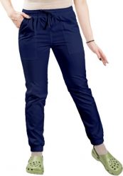 Visent SPODNIE DAMSKIE JOGGERY STRETCH STRECZ SPODNIE ELASTYCZNE MEDYCZNE granatowy XXL. Niebieskie spodnie sportowe damskie Visent, bez wzorów, sportowe. Za 74.99 zł.