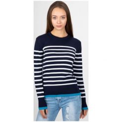 Paul Parker sweter damski S ciemnoniebieski. Niebieskie swetry nierozpinane damskie Paul Parker, s, bez wzorów, z bawełny, bez kołnierzyka, bez ramiączek. Za 169.00 zł.