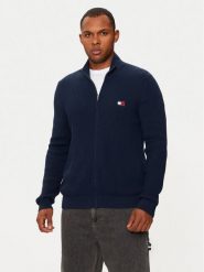 Tommy Jeans Sweter DM0DM19435 Granatowy Slim Fit. Niebieskie swetry męskie Tommy Jeans, m, bez wzorów, z jeansu, bez kołnierzyka, bez ramiączek. Za 359.99 zł.