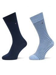 Tommy Hilfiger Skarpety długie 100001496 Niebieski. Niebieskie skarpety męskie Tommy Hilfiger, bez wzorów, z bawełny. Za 59.99 zł.
