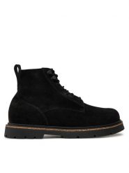 Birkenstock Trzewiki Highwood Lace Mid M Leve 1028911 Czarny. Czarne botki męskie Birkenstock, bez wzorów, ze skóry, bez obcasa, bez zapięcia. Za 719.99 zł.