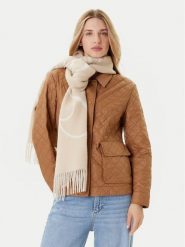Tommy Hilfiger Szalik Script Logo AW0AW17786 Beżowy. Brązowe rękawiczki damskie Tommy Hilfiger, bez wzorów, z materiału. Za 389.99 zł.