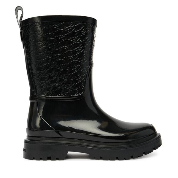 Kalosze KARL LAGERFELD. Czarne kalosze damskie KARL LAGERFELD, bez wzorów, bez zapięcia. Za 479.99 zł.