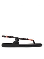 Calvin Klein Sandały Beach Sandal Rope Pu 2 HW0HW02967 Czarny. Czarne sandały damskie Calvin Klein, bez wzorów, z materiału, bez obcasa, na płaskiej podeszwie, bez zapięcia. Za 329.99 zł.