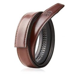 Wymienny pasek bez klamry AUTOMATIC Brązowy 85. Brązowe paski męskie Betlewski, ze skóry. Za 69.99 zł.