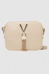 VALENTINO Beżowa torebka Divina Camera Bag. Brązowe torebki do ręki damskie Valentino by Mario Valentino, bez wzorów, małe, bez dodatków. W wyprzedaży za 199.99 zł.