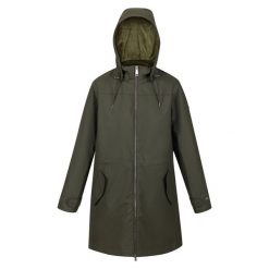 Kurtka turystyczna damska Fantina Regatta parka z kapturem. Zielone parki damskie Regatta, xl, bez wzorów, z puchu, z kapturem. W wyprzedaży za 209.99 zł.