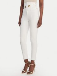 Elisabetta Franchi Spodnie materiałowe PA-158-61E2-V350 Biały Skinny Fit. Białe spodnie materiałowe damskie Elisabetta Franchi, bez wzorów, z materiału. Za 1,489.00 zł.