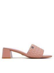 Nine West Klapki S4S96897-01 Różowy. Czerwone klapki damskie Nine West, bez wzorów, z materiału, bez obcasa, bez zapięcia. Za 179.99 zł.