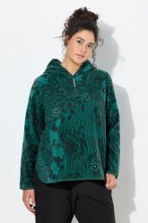 Damskie Polarowa bluza z kapturem krótka wzór kwiatowy/w panterkę kaptur. Zielone bluzy damskie Ulla Popken, plus size, bez wzorów, z materiału, bez ramiączek, z kapturem. Za 239.99 zł.
