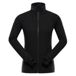 Bluza damska turystyczna szybkoschnąca Alpine Pro Querta 2. Czarne bluzy damskie Alpine Pro, xs, bez wzorów, z elastanu, sportowe, bez ramiączek, bez kaptura. Za 209.00 zł.