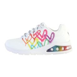 Buty do chodzenia damskie Skechers Uno 2 Floating. Białe obuwie sportowe damskie Skechers, bez wzorów, z materiału, bez zapięcia, trekkingowe. Za 456.00 zł.