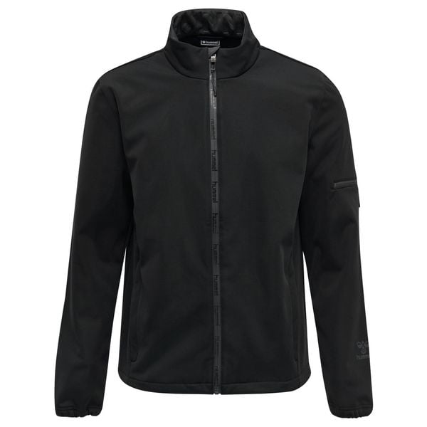 Kurtka Hummel North Softshell. Czarne kurtki męskie Hummel, na jesień, s, bez wzorów, z polaru, bez kaptura, do piłki nożnej. Za 331.85 zł.
