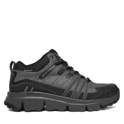 Trekkingi Skechers. Szare botki męskie Skechers, bez wzorów, sportowe, bez obcasa, bez zapięcia. Za 339.99 zł.