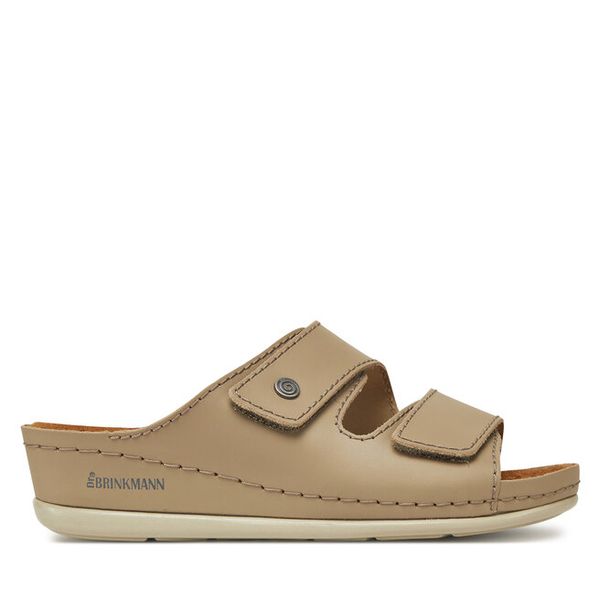 Klapki Dr. Brinkmann. Brązowe klapki damskie Dr. Brinkmann, bez wzorów, bez obcasa, bez zapięcia. Za 219.99 zł.