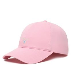 Czapka z daszkiem Barbour. Czerwone czapki damskie Barbour, bez wzorów. Za 179.99 zł.