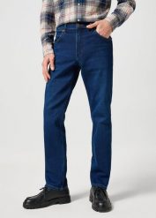 WRANGLER MĘSKIE SPODNIE JEANSOWE GREENSBORO SUNSET RINSE 112357414 W15Q008820. Jeansy męskie Wrangler, z jeansu. Za 229.99 zł.