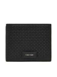 Calvin Klein Portfel Embossed Woven Billfold W/ Coin LV04D1125G Czarny. Czarne portfele męskie Calvin Klein, bez wzorów, ze skóry. Za 329.99 zł.