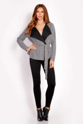 Szary Stylowy Kardigan-Narzutka bez Zapięcia z Wiązanym Paskiem. Szare kardigany damskie Lou-Lou, l, bez wzorów, z bawełny, eleganckie, bez kołnierzyka. Za 159.00 zł.