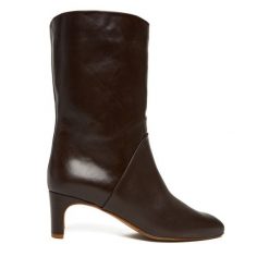 Botki Balagan. Brązowe botki damskie BALAGAN, bez wzorów, bez obcasa, na słupku, bez zapięcia. Za 719.99 zł.