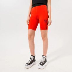 LEGGINSY DAMSKIE SZORTY KRÓTKIE PUMA VOGUE TIGHT SHORTS PRZED KOLANO CZERWONE. Czerwone legginsy sportowe damskie Puma, l, bez wzorów, z materiału, krótkie, do biegania. Za 175.64 zł.