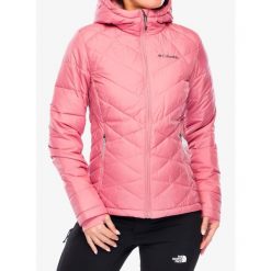 Kurtka ocieplana damska Columbia Heavenly Hooded Jacket. Czerwone kurtki sportowe damskie Columbia, bez wzorów, bez ramiączek, bez kaptura, trekkingowe. Za 423.99 zł.