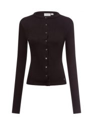 Calvin Klein Jeans Kardigan Kobiety czarny, S. Czarne kardigany damskie Calvin Klein Jeans, s, bez wzorów, z jeansu, bez kołnierzyka. Za 229.95 zł.