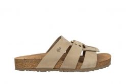 Klapki Yokono Jerba-255 Nobuck Sand, Beżowy, Skóra naturalna - 38. Brązowe klapki damskie Yokono, bez wzorów, z materiału, eleganckie, bez obcasa, na płaskiej podeszwie, bez zapięcia. W wyprzedaży za 152.10 zł.