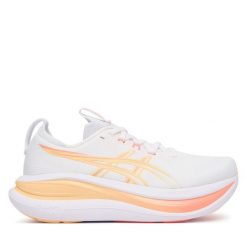 Buty do biegania Asics. Białe obuwie sportowe damskie Asics, bez wzorów, bez zapięcia, do biegania. Za 889.99 zł.