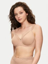 Triumph Biustonosz z fiszbiną True Shape Sensation 10186010 Beżowy. Brązowe biustonosze Triumph, bez wzorów, z syntetyku. Za 135.00 zł.