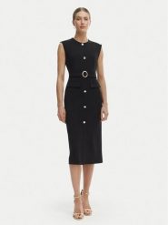 Rinascimento Sukienka koktajlowa CFC0020278002 Czarny Slim Fit. Czarne sukienki damskie Rinascimento, xs, bez wzorów, z syntetyku, wizytowe, bez kołnierzyka, bez ramiączek. Za 699.99 zł.