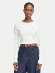 Tommy Hilfiger Bluzka Cody WW0WW53689 Biały Slim Fit. Białe bluzki damskie Tommy Hilfiger, xs, bez wzorów, z bawełny, bez kołnierzyka, bez ramiączek. Za 209.99 zł.