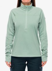 Bluza damska Fjallraven Abisko Lite Fleece Half Zip. Zielone bluzy damskie Fjällräven, l, bez wzorów, z materiału, bez ramiączek, bez kaptura. Za 522.49 zł.