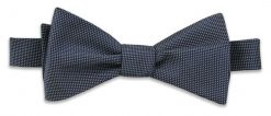 Granatowa Elegancka Wiązana Mucha -EM Men's Accessories- Męska, w Drobną Kaszkę. Niebieskie krawaty i muchy Em men's accessories, bez wzorów, eleganckie. Za 59.99 zł.