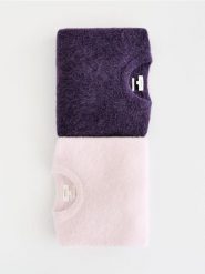 Sweter z wełną alpaki - fioletowy. Fioletowe swetry nierozpinane damskie Reserved, l, bez wzorów, z wełny, bez kołnierzyka, bez ramiączek. Za 329.99 zł.