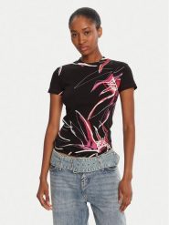 Desigual T-Shirt Lala 25WWTK16 Czarny Regular Fit. Czarne t-shirty damskie Desigual, s, bez wzorów, z wiskozy, bez kołnierzyka, bez ramiączek. Za 169.99 zł.