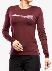 Bluza damska Sensor Merino Air PT LS. Czerwone bluzy damskie Sensor, l, bez wzorów, z materiału, bez ramiączek, bez kaptura. Za 368.49 zł.