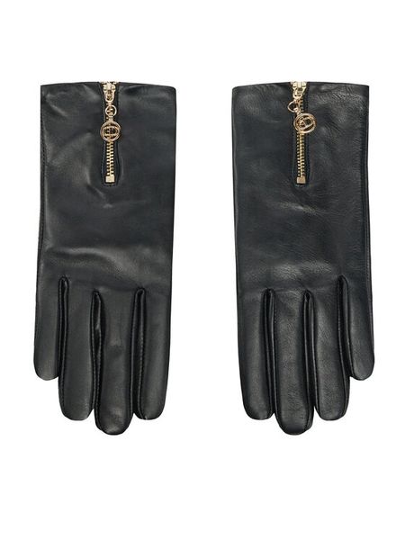 TWINSET Rękawiczki Damskie 242TO5561 Czarny. Czarne rękawiczki damskie Twinset, bez wzorów, ze skóry. Za 399.99 zł.
