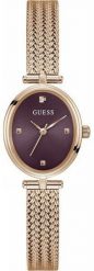 Zegarek damski Guess GW0935L3 CYRKONIE różowe złoto. Czerwone zegarki damskie Guess, złote. Za 639.00 zł.