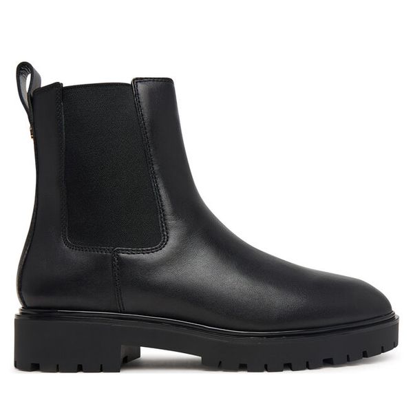 Sztyblety LAUREN RALPH LAUREN. Czarne botki damskie Lauren Ralph Lauren, bez wzorów, bez obcasa, na płaskiej podeszwie, bez zapięcia. Za 879.99 zł.