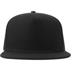 Czapka Z Daszkiem Unisex 5 Panel Snapback Dla Dorosłych. Czarne czapki damskie ATLANTIS, bez wzorów. Za 53.99 zł.