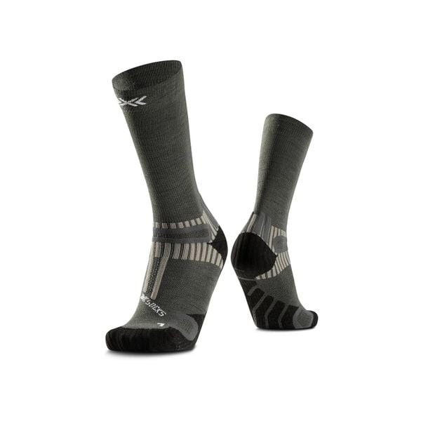Skarpetki X-Socks Performe Merino Crew. Zielone skarpetki damskie X-Socks, bez wzorów, z wełny. Za 129.99 zł.