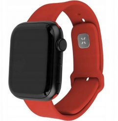 Fixed silicone smartwatch strap, Apple Watch 42 / 44 / 45 mm, red. Czerwone zegarki smartwatch Fixed, bez wzorów. Za 95.21 zł.