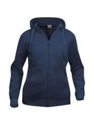 Clique Basic Hoody Full Zip Women - Bluza z kapturem na zamek – dark navy. Niebieskie bluzy damskie CLIQUE, xl, bez wzorów, z bawełny, bez ramiączek, z kapturem. Za 187.61 zł.