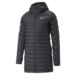 Damska kurtka PackLITE PUMA Black. Czarne kurtki sportowe damskie Puma, na zimę, xs, bez wzorów, bez ramiączek, bez kaptura, trekkingowe, primaloft. W wyprzedaży za 490.00 zł.