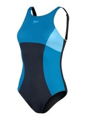 Strój Kąpielowy Speedo Shaping Enlace Printed – Czarno-Niebieski – Rozmiar 36. Czarne stroje kąpielowe damskie Speedo, s, bez wzorów, z lycry. Za 162.85 zł.