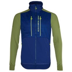 Kurtka narciarska z pełnym zamkiem Silvini Core. Niebieskie kurtki sportowe męskie Silvini, bez wzorów, z materiału, bez kaptura, narciarskie. Za 760.00 zł.