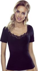 Eldar Koszulka damska z krótkim rękawem biała Roxana S-XL S. Białe bluzki damskie Eldar, s, bez wzorów, bez kołnierzyka, bez ramiączek. Za 71.11 zł.